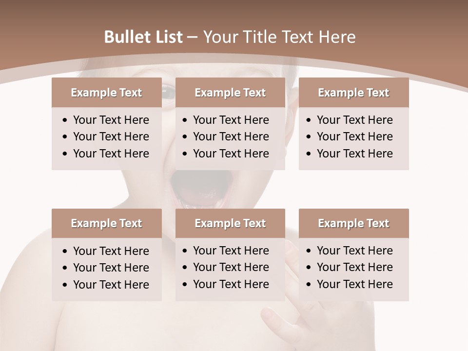 Face One Boy PowerPoint Template
