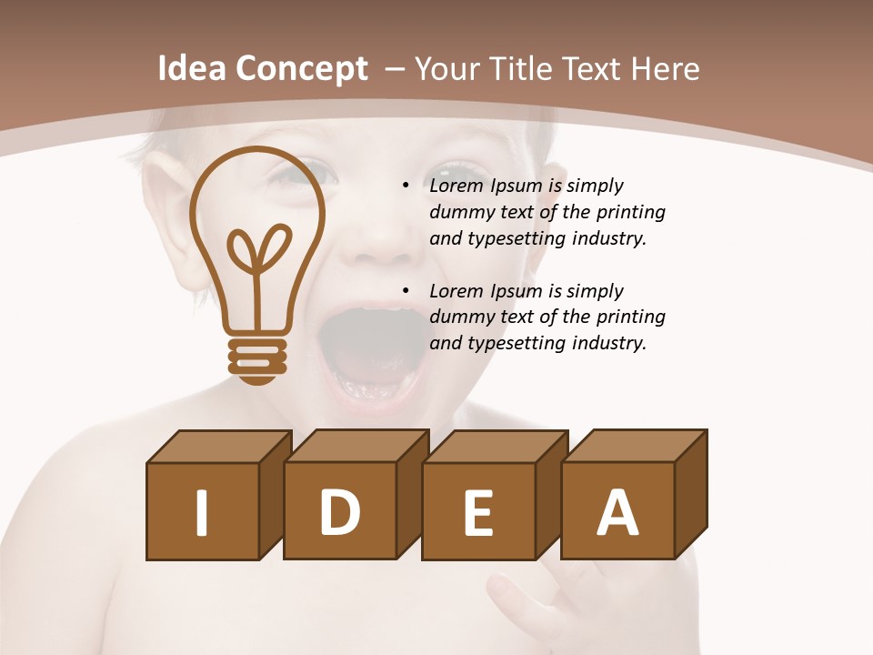 Face One Boy PowerPoint Template