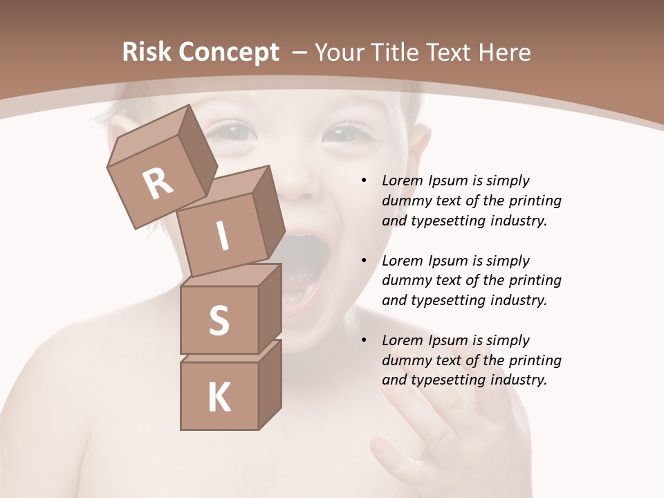 Face One Boy PowerPoint Template