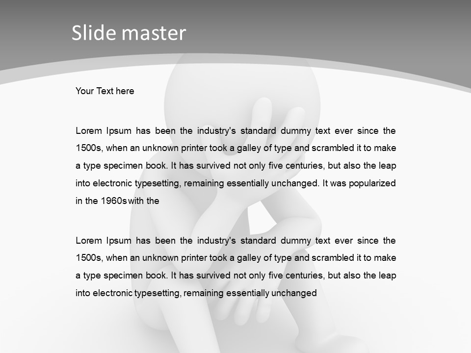 Character Anxiety Disappointed PowerPoint Template