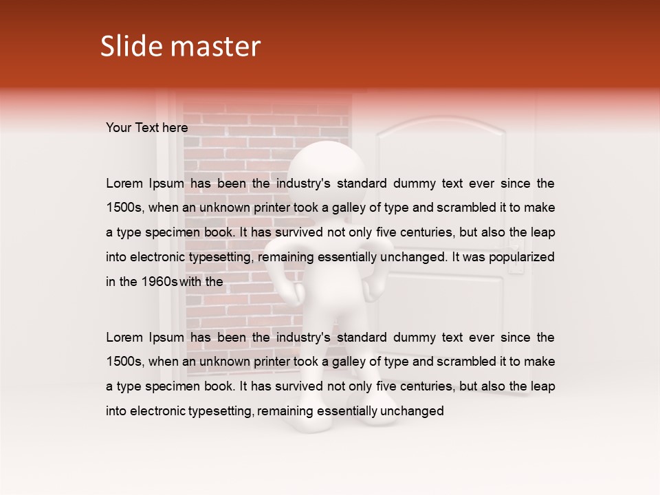 Sealed Puppet Illustration PowerPoint Template