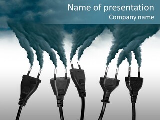 Black Blue Smog PowerPoint Template