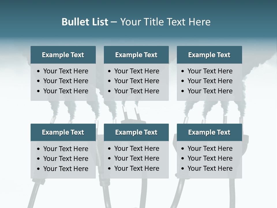 Black Blue Smog PowerPoint Template