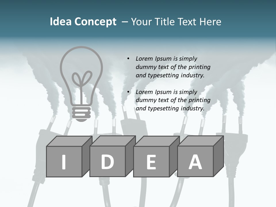 Black Blue Smog PowerPoint Template