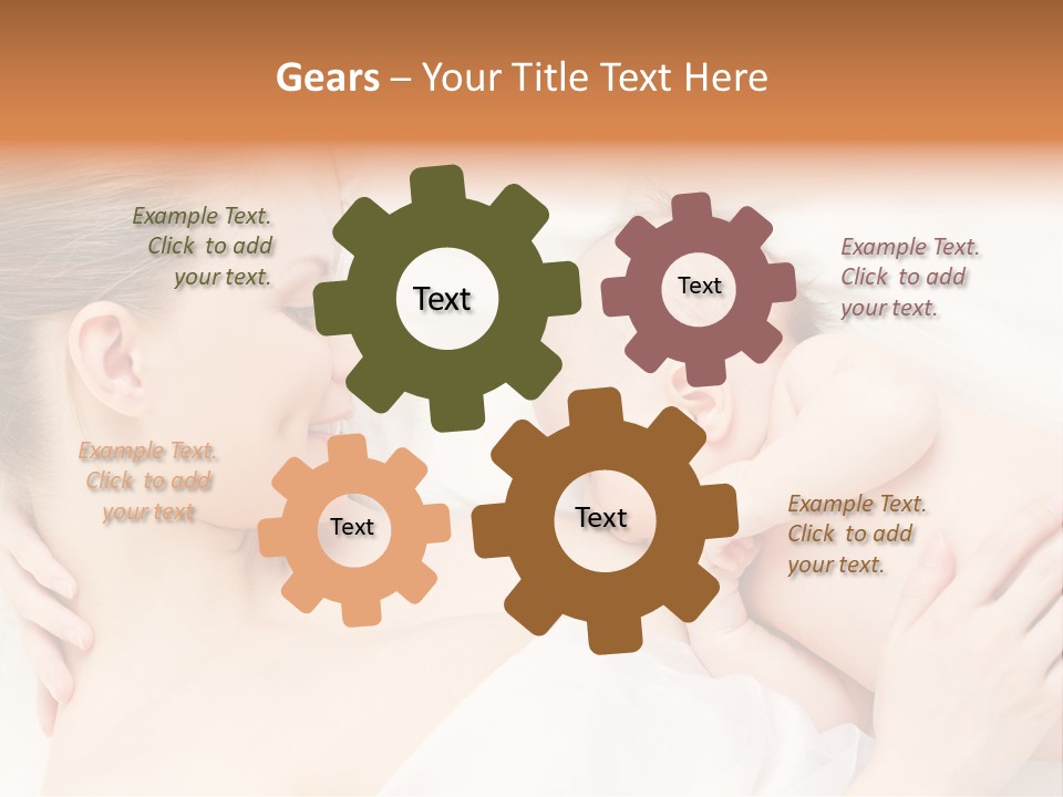 White Food Bonding PowerPoint Template