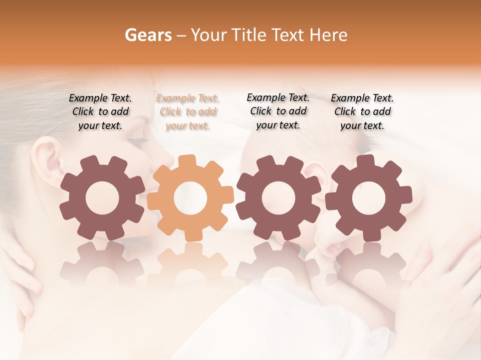 White Food Bonding PowerPoint Template