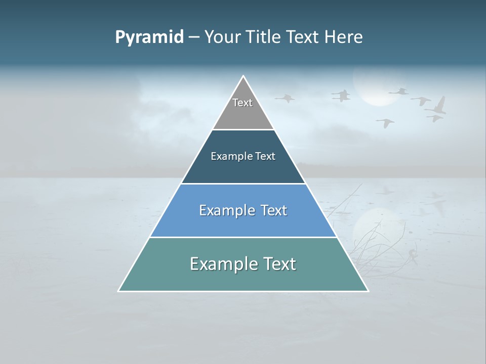 Cold Frozen Swans PowerPoint Template