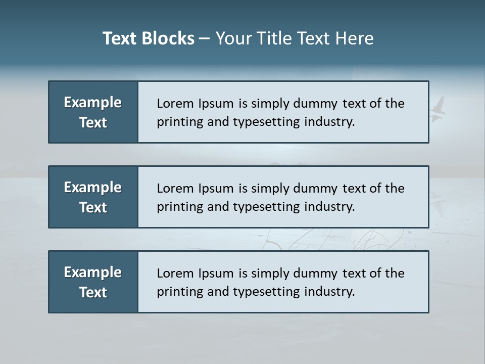 Cold Frozen Swans PowerPoint Template