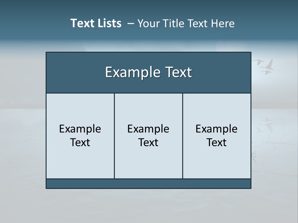 Cold Frozen Swans PowerPoint Template