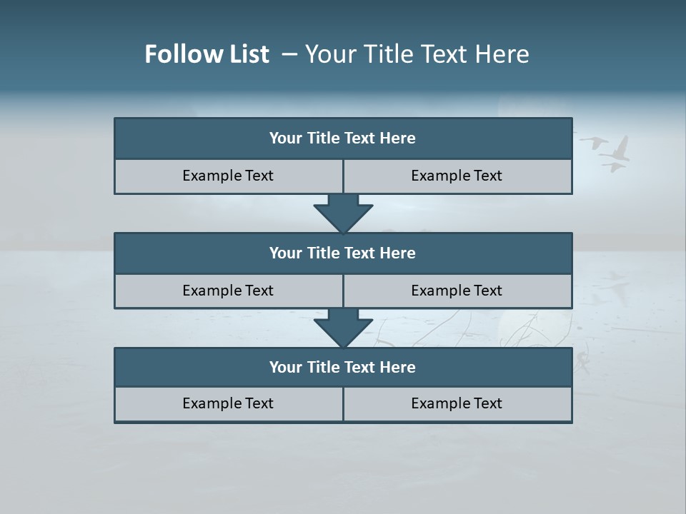 Cold Frozen Swans PowerPoint Template