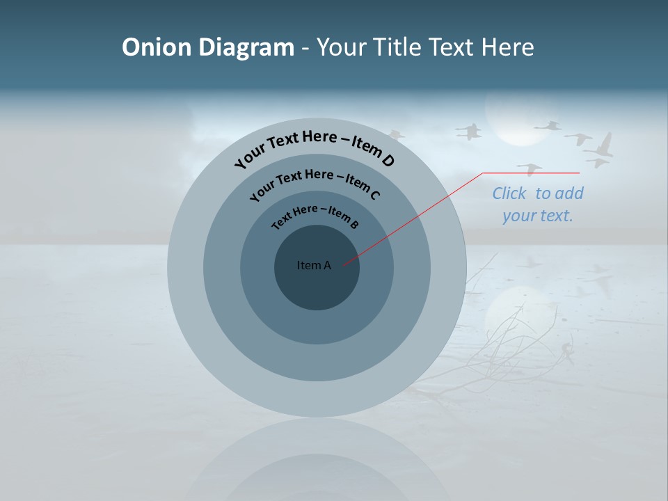 Cold Frozen Swans PowerPoint Template