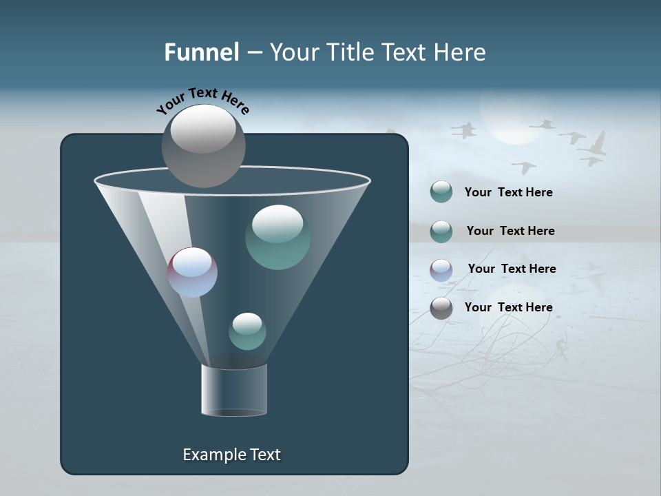 Cold Frozen Swans PowerPoint Template