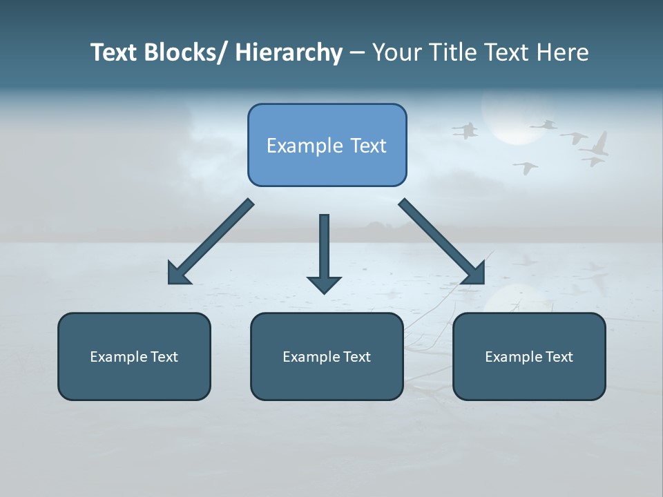 Cold Frozen Swans PowerPoint Template