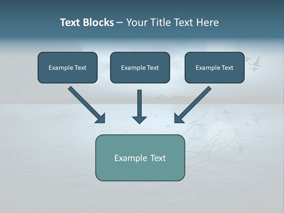 Cold Frozen Swans PowerPoint Template