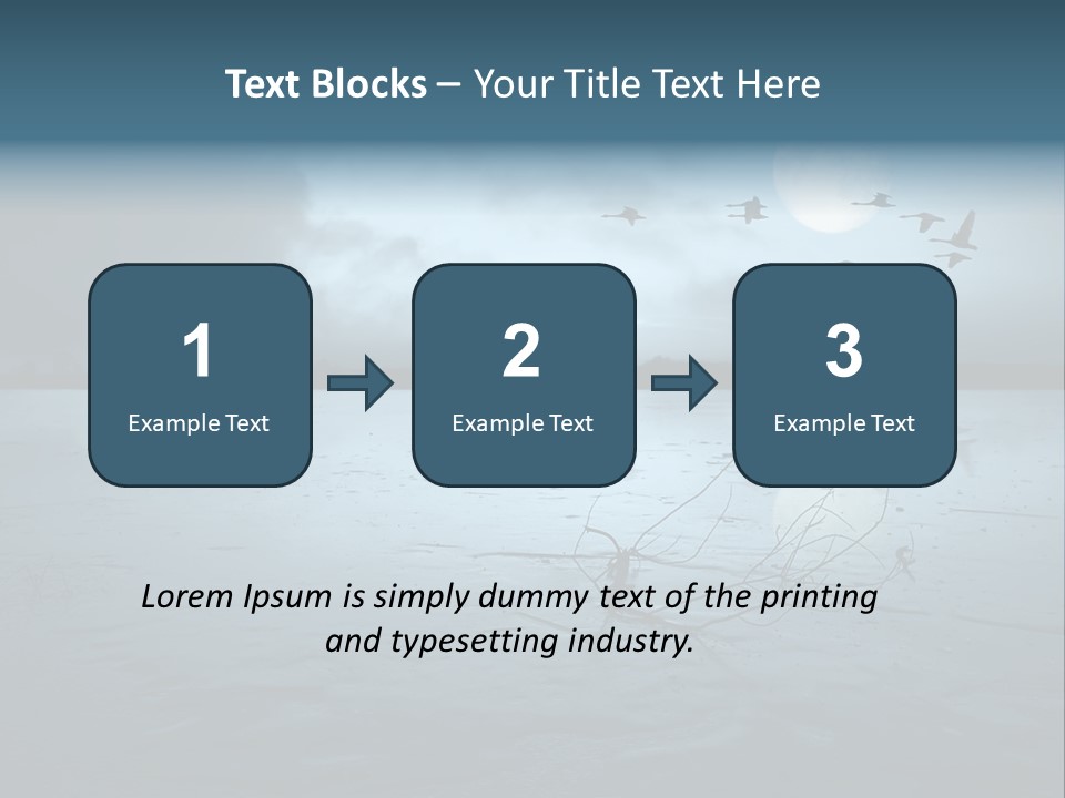 Cold Frozen Swans PowerPoint Template