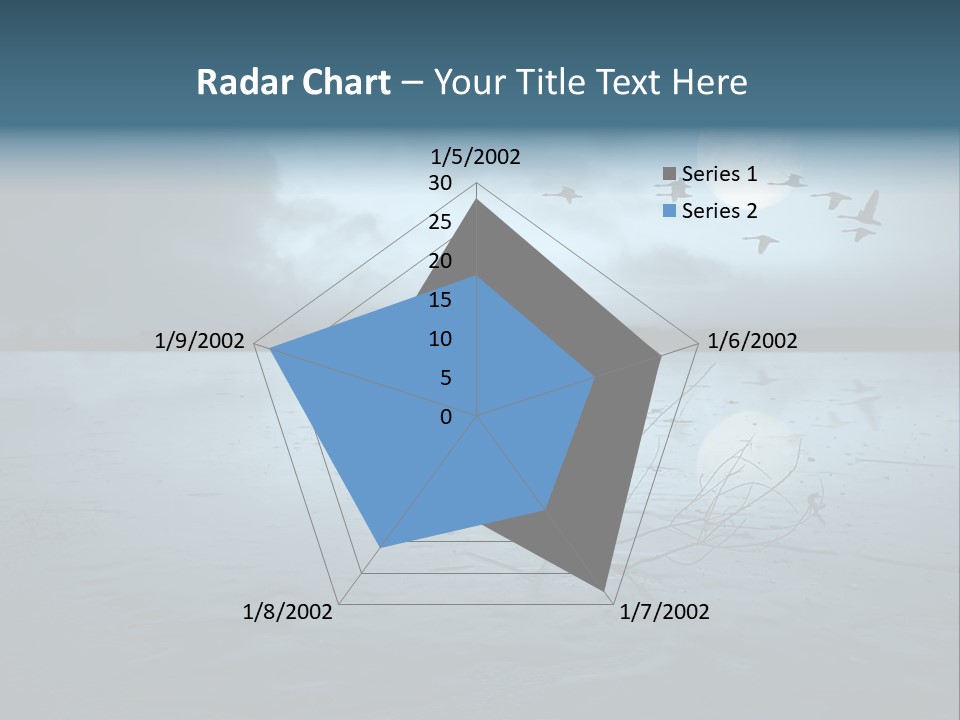Cold Frozen Swans PowerPoint Template