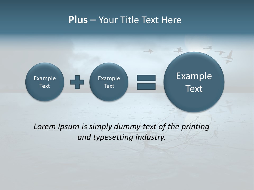 Cold Frozen Swans PowerPoint Template