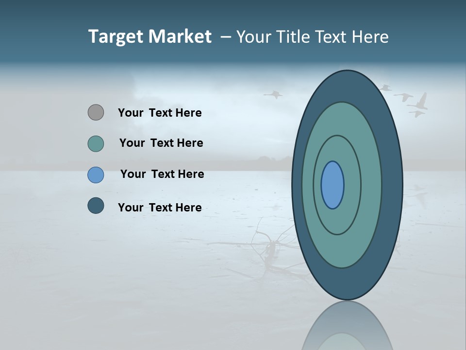 Cold Frozen Swans PowerPoint Template