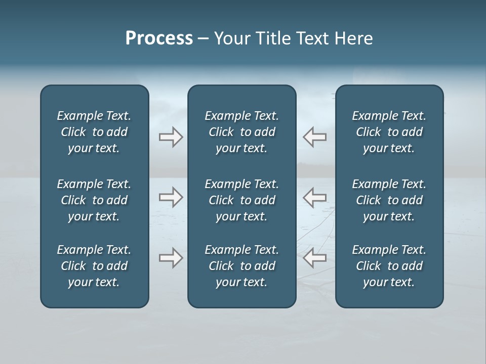 Cold Frozen Swans PowerPoint Template