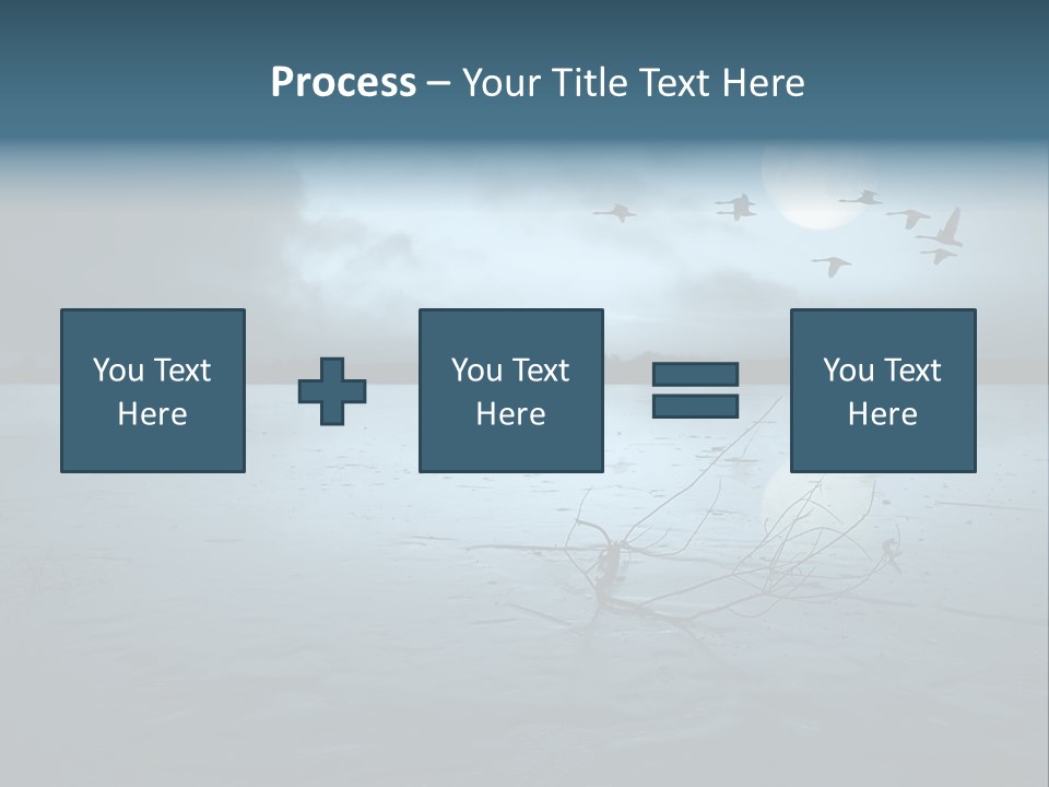 Cold Frozen Swans PowerPoint Template