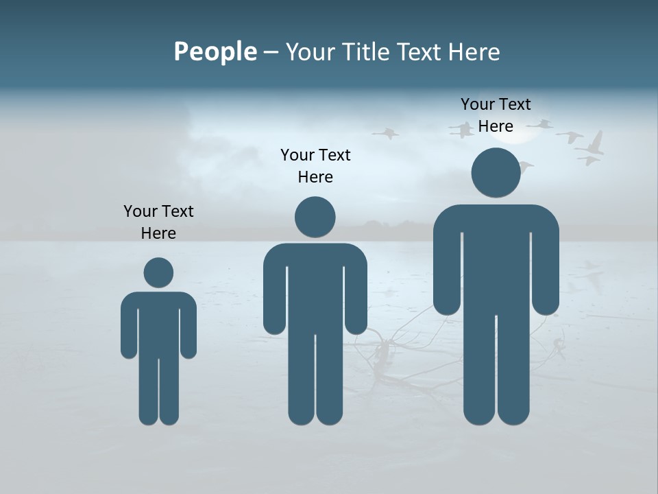 Cold Frozen Swans PowerPoint Template