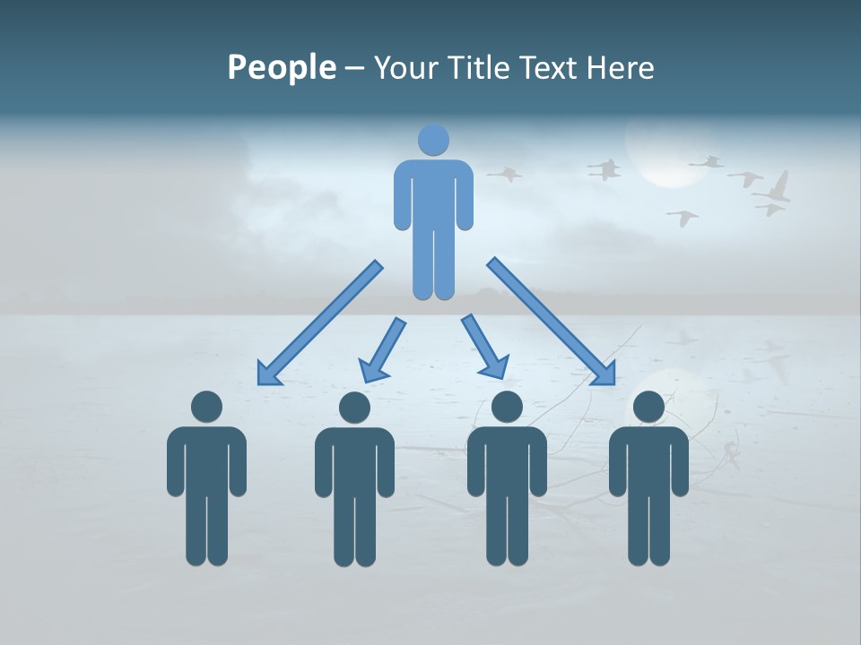 Cold Frozen Swans PowerPoint Template