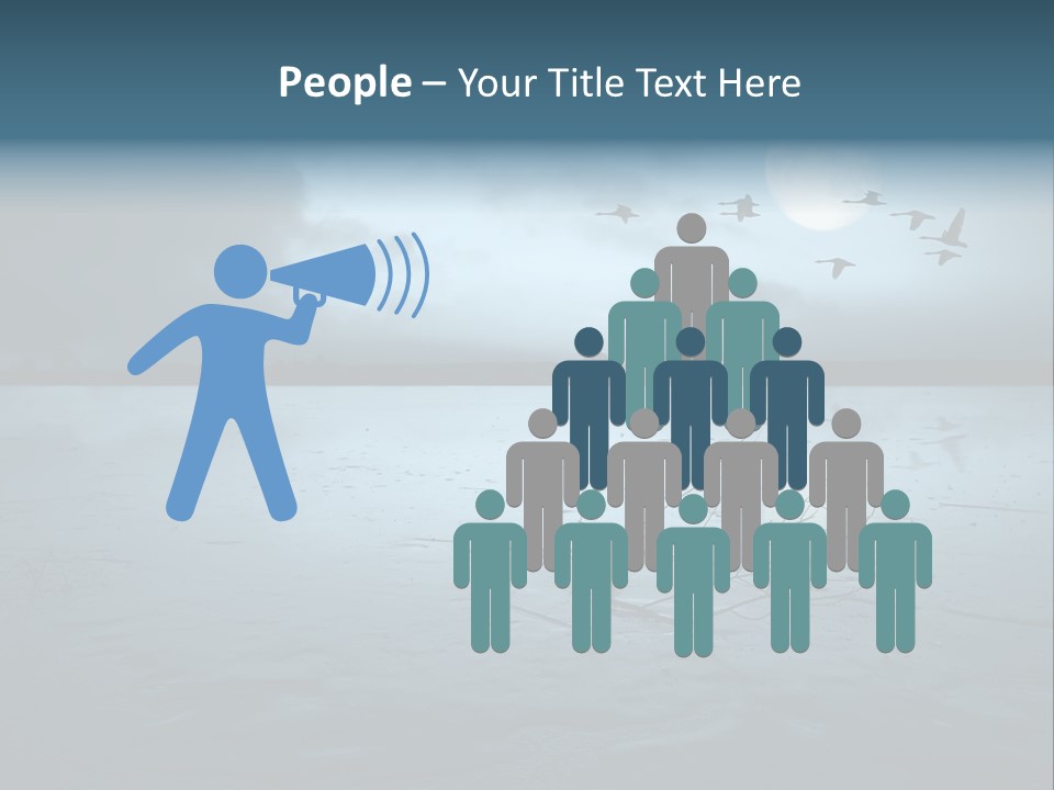 Cold Frozen Swans PowerPoint Template