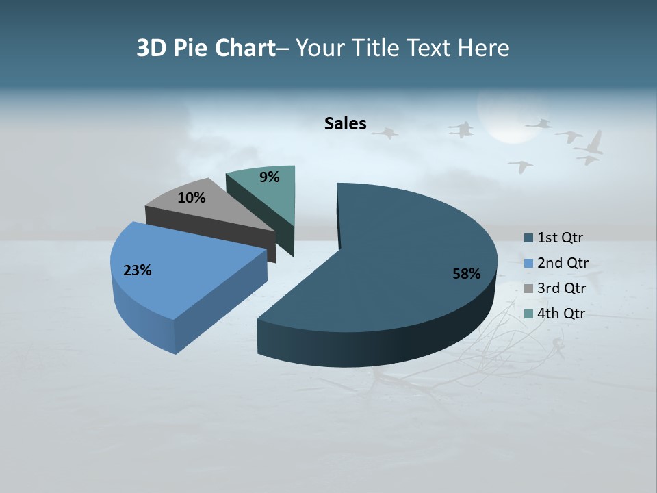 Cold Frozen Swans PowerPoint Template