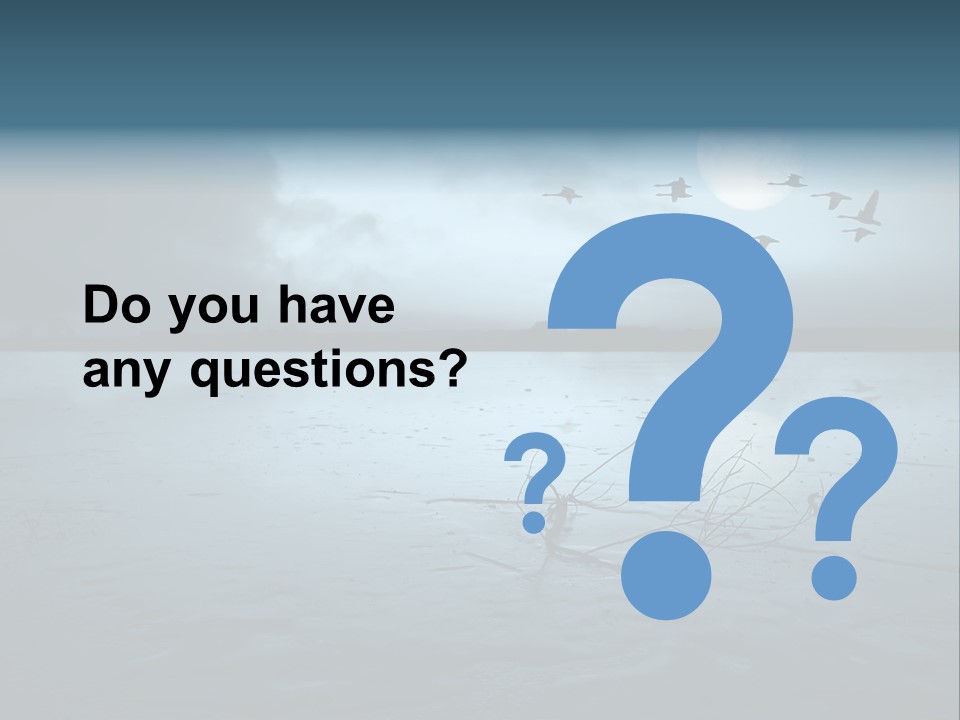 Cold Frozen Swans PowerPoint Template