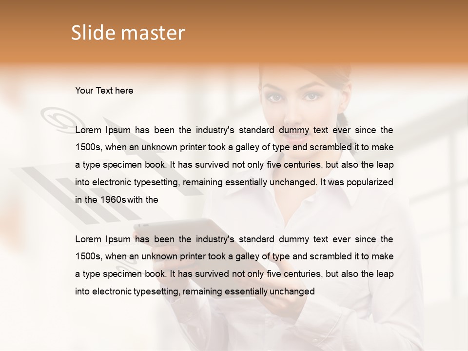 Corporate Beauty Tablet PowerPoint Template