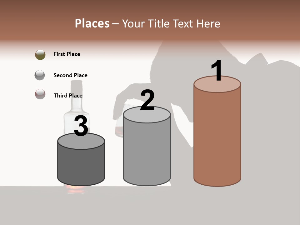 Black Silhouette Addict PowerPoint Template