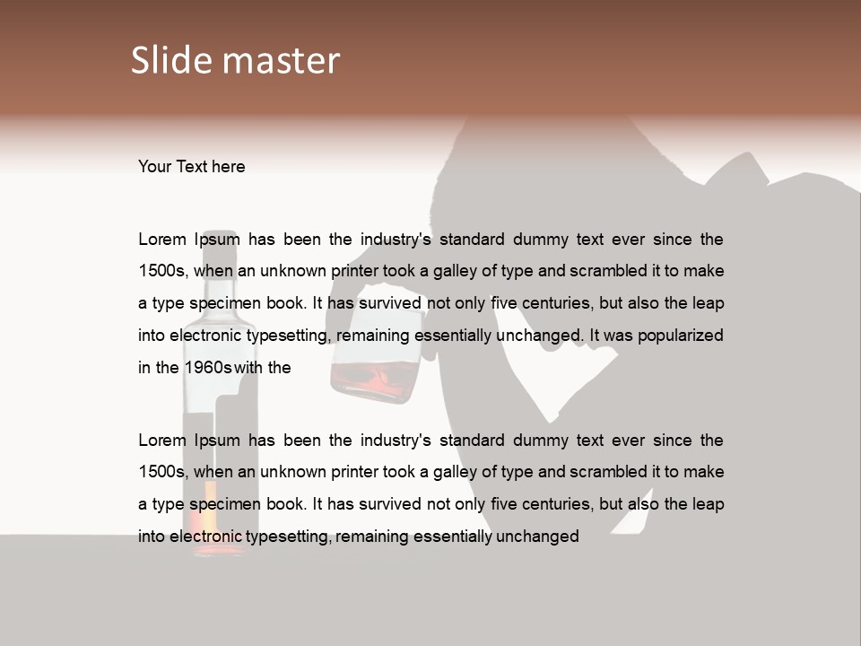 Black Silhouette Addict PowerPoint Template