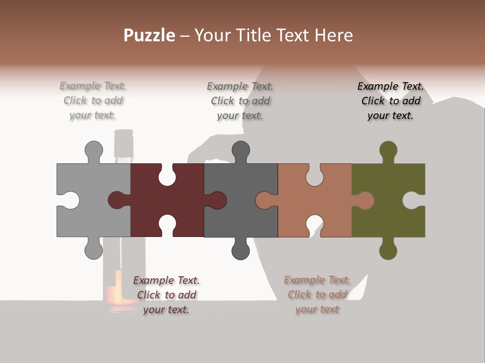 Black Silhouette Addict PowerPoint Template