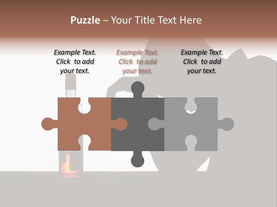 Black Silhouette Addict PowerPoint Template