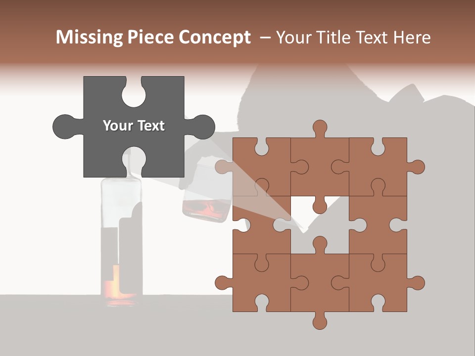 Black Silhouette Addict PowerPoint Template