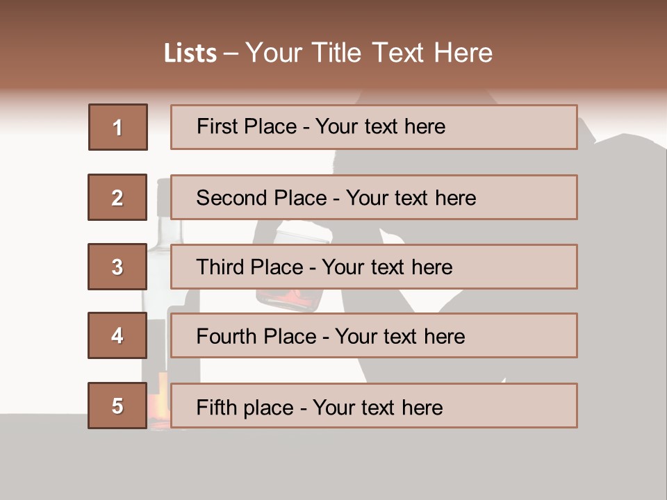 Black Silhouette Addict PowerPoint Template