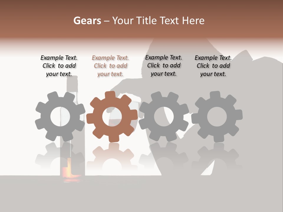 Black Silhouette Addict PowerPoint Template