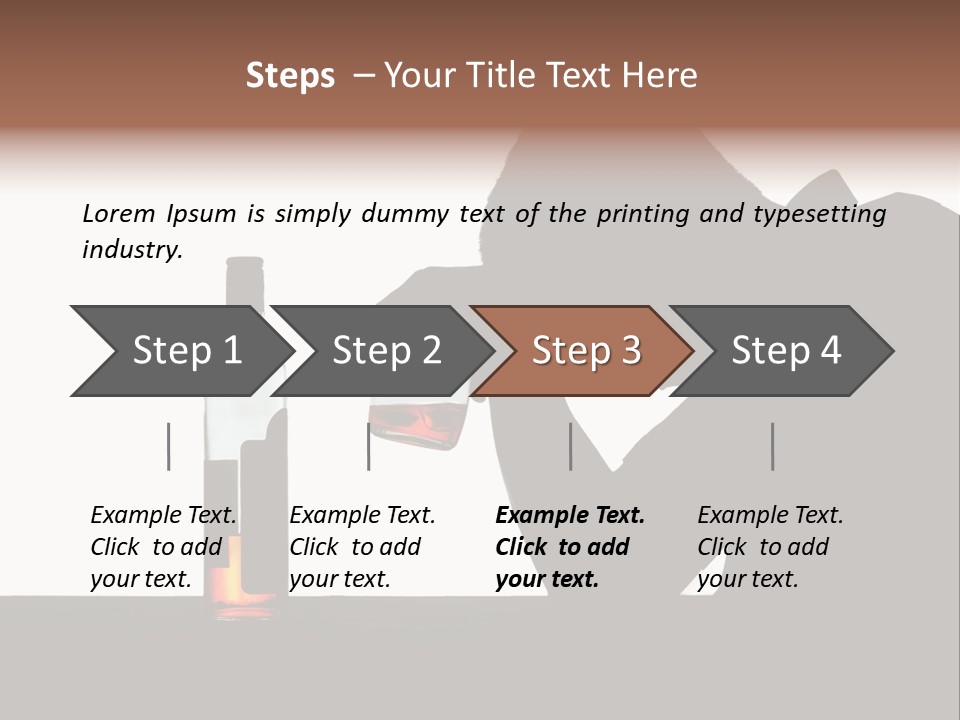 Black Silhouette Addict PowerPoint Template