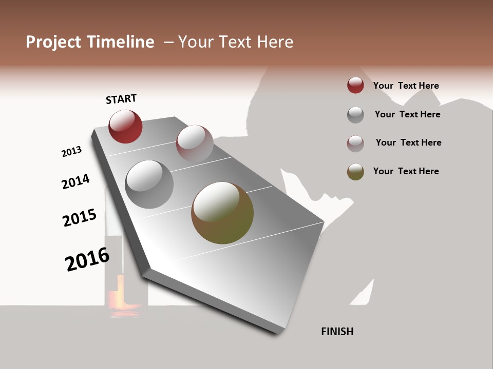 Black Silhouette Addict PowerPoint Template
