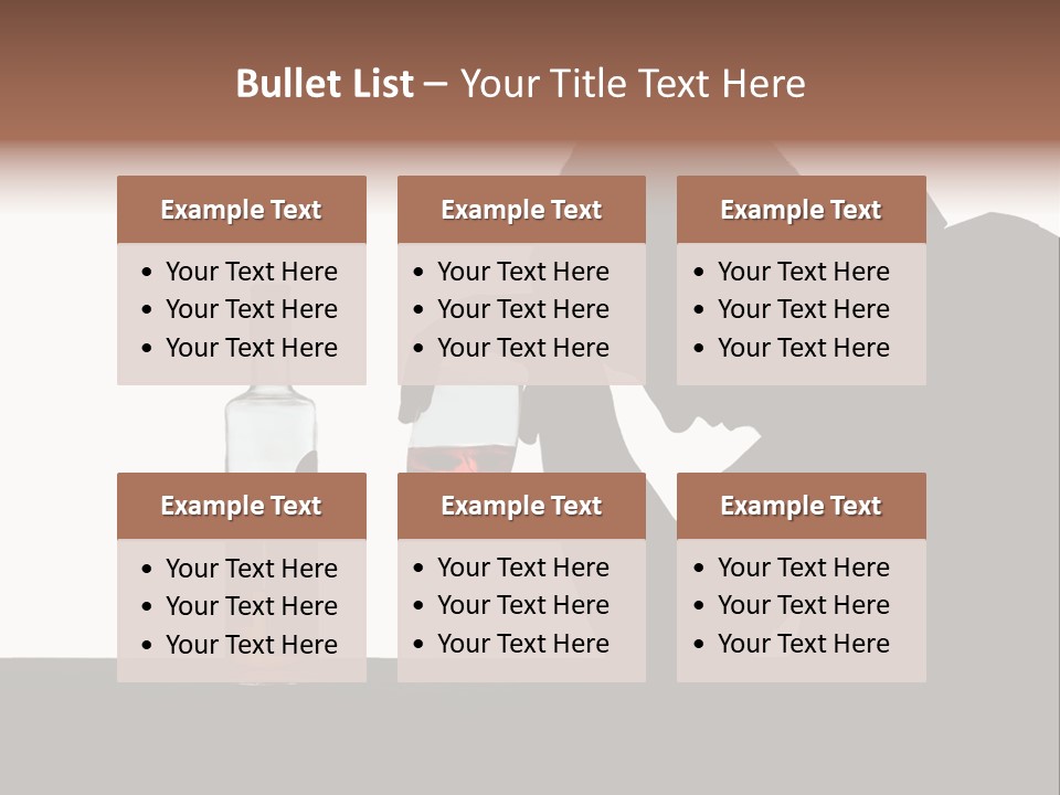 Black Silhouette Addict PowerPoint Template