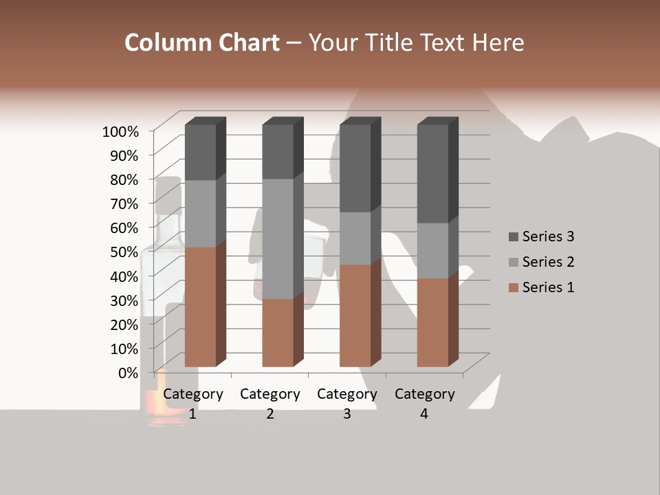 Black Silhouette Addict PowerPoint Template