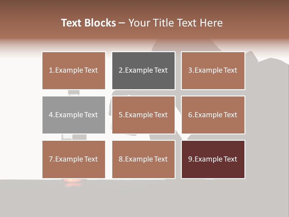 Black Silhouette Addict PowerPoint Template