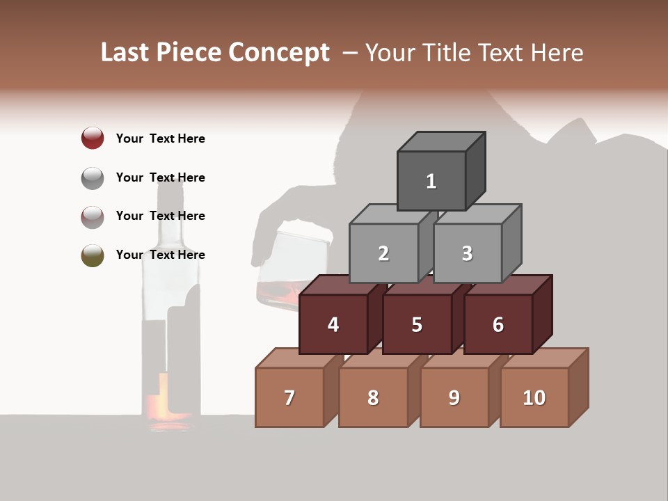 Black Silhouette Addict PowerPoint Template