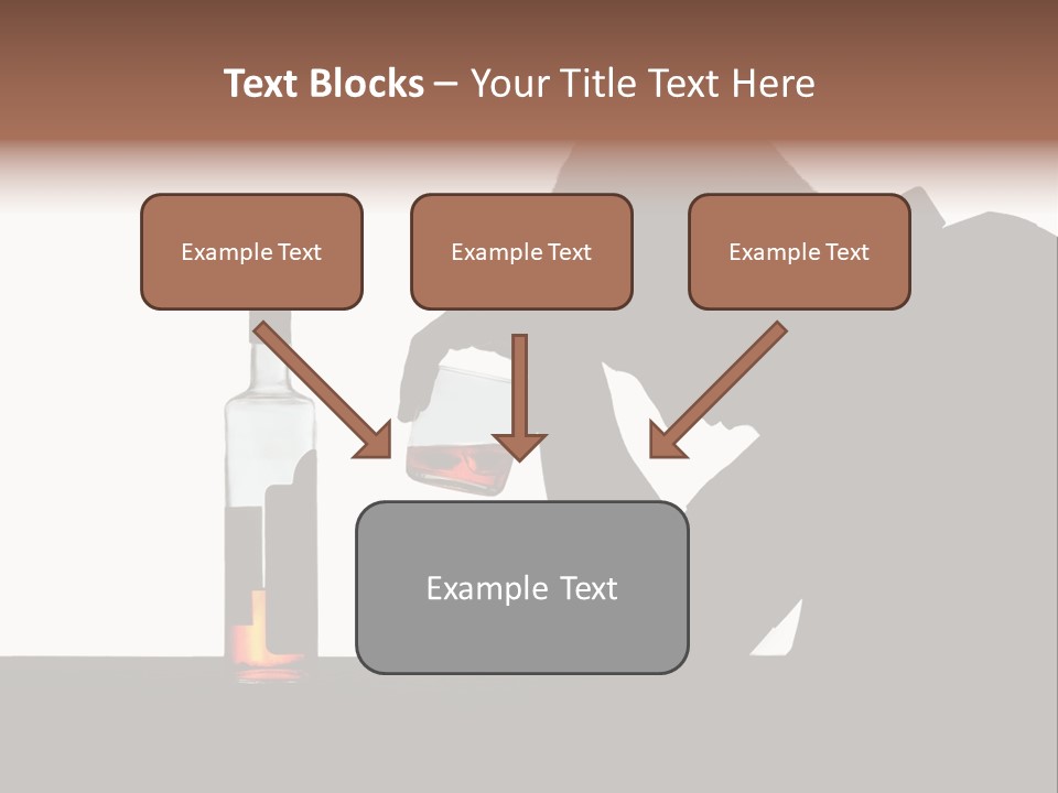 Black Silhouette Addict PowerPoint Template