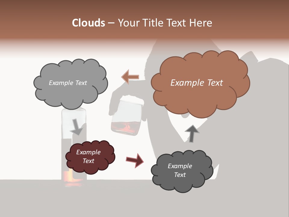 Black Silhouette Addict PowerPoint Template