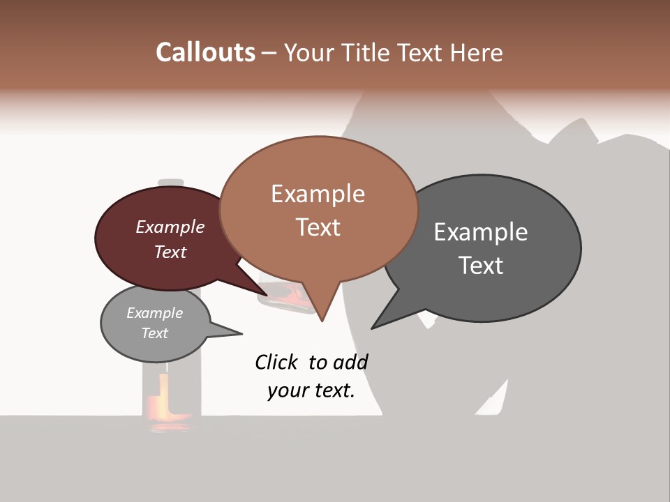 Black Silhouette Addict PowerPoint Template