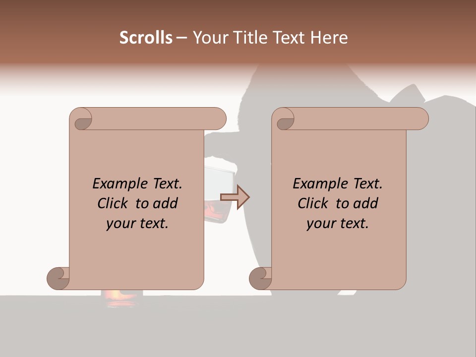 Black Silhouette Addict PowerPoint Template