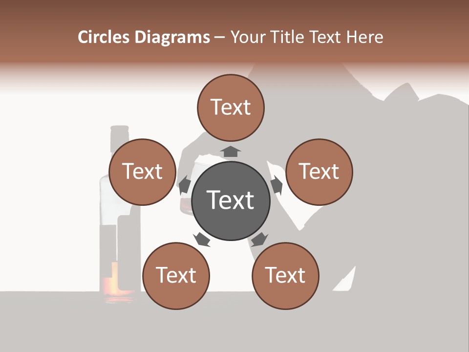 Black Silhouette Addict PowerPoint Template