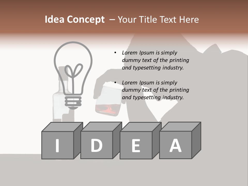 Black Silhouette Addict PowerPoint Template