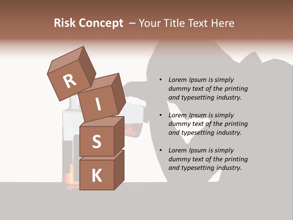 Black Silhouette Addict PowerPoint Template